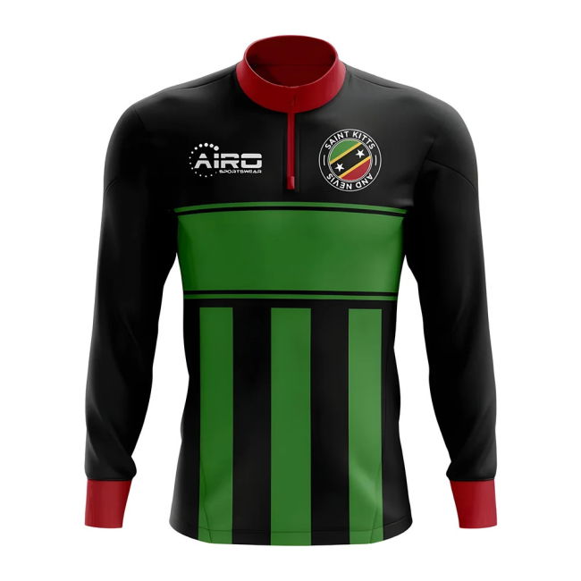 Premium Saint Kitts And Nevis Concept Football Half Zip Midlayer Top