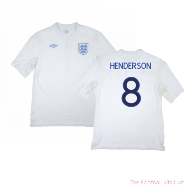 England 2009-10 Home Shirt (XXL) (Good) (Henderson 8)