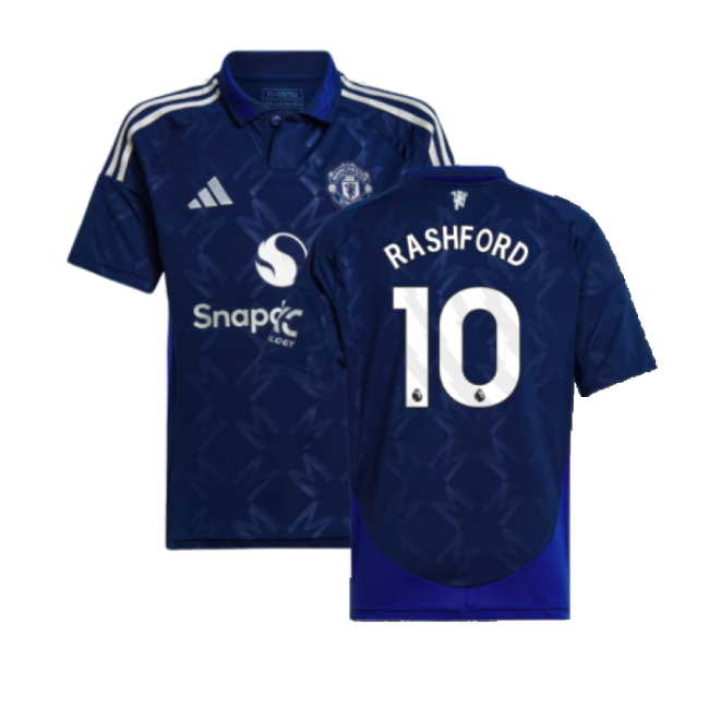Football Man Utd Away Shirt Kids Rashford #10 High Performance Mat...