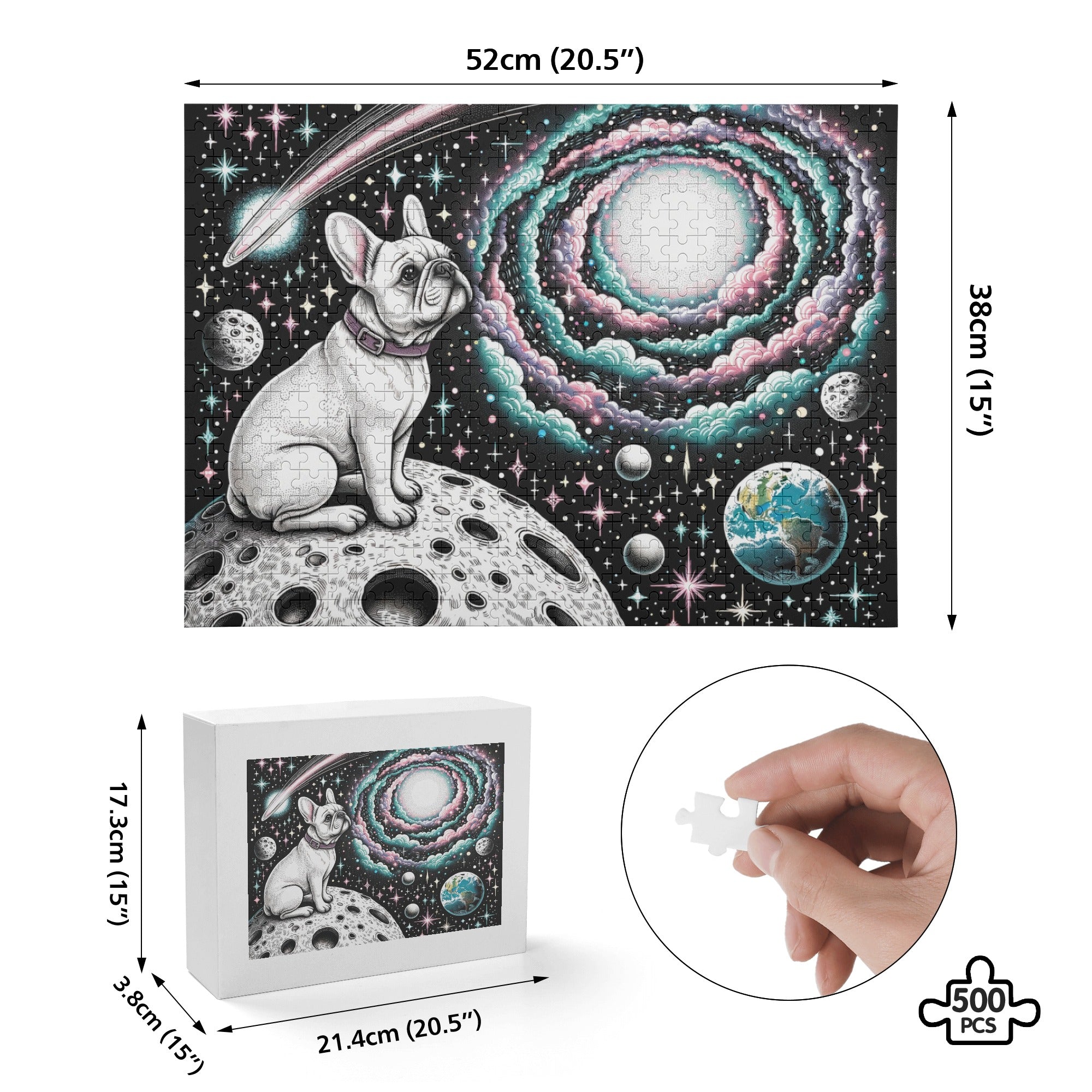 Frenchie Lola - Frenchie 500-piece Wooden Puzzle Dog Supplies