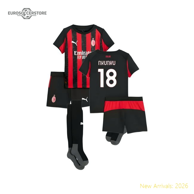 2025-2026 AC Milan Home Mini Kit (Nkunku 18)