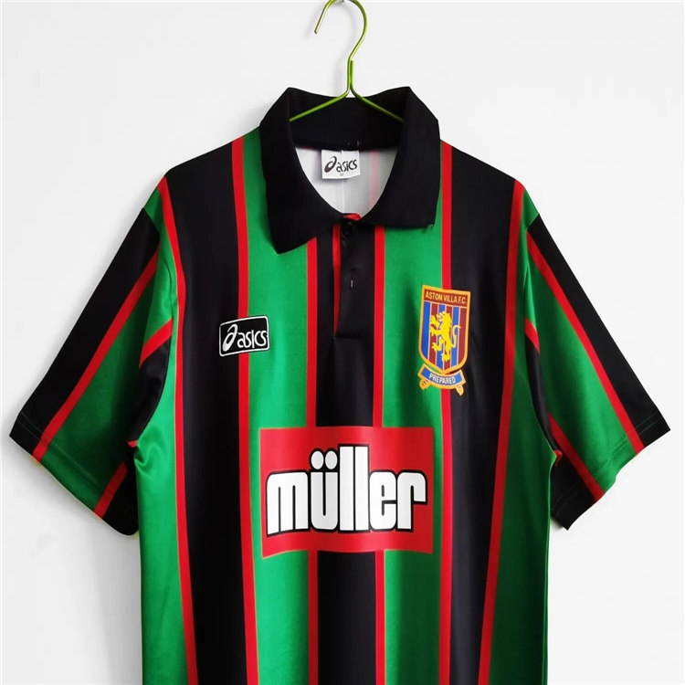 Breathable Aston Villa 9395 Retro Away Soccer JerseyFootball Shirt