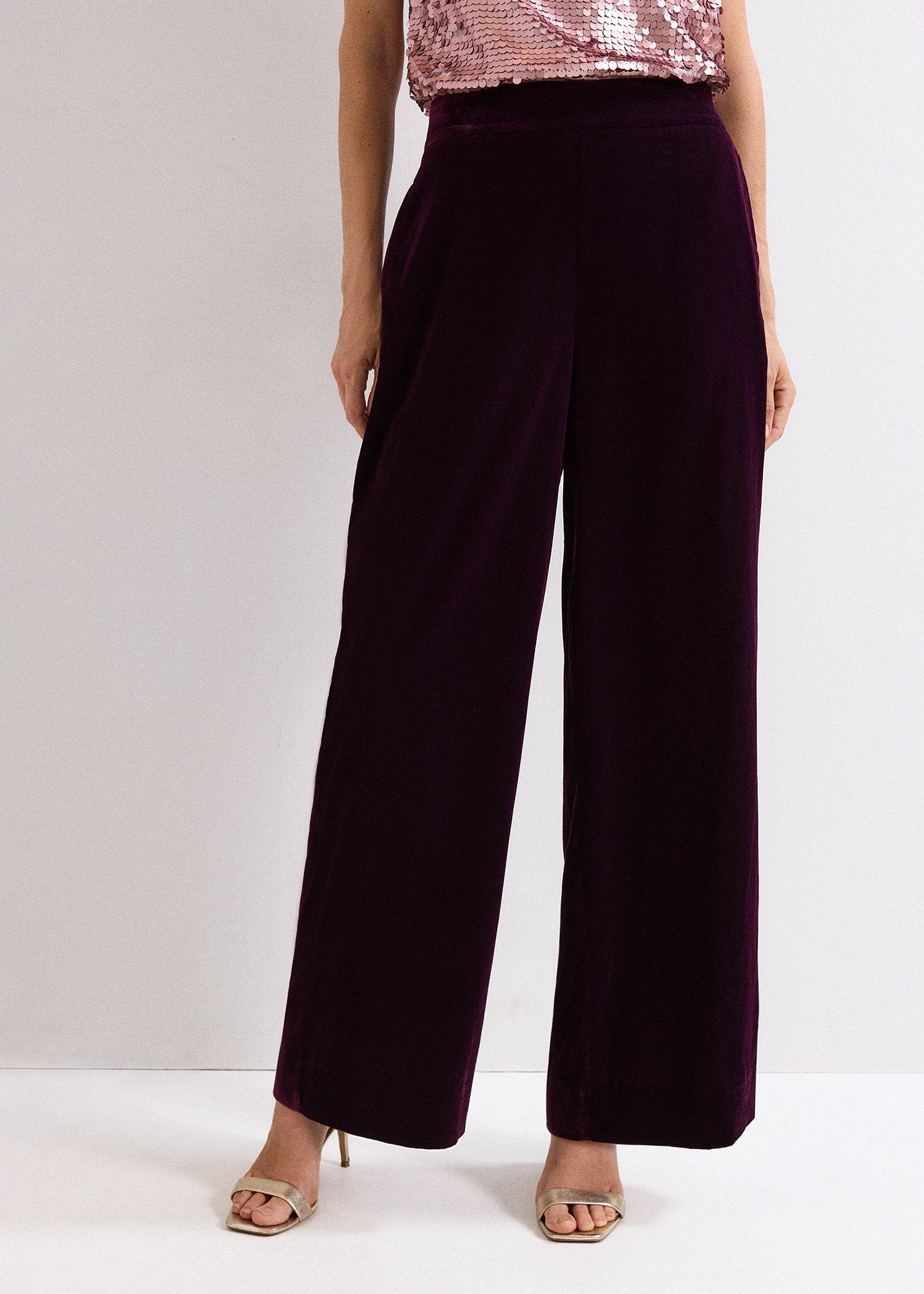 Petite Valentina Velvet Trouser