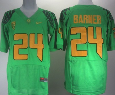 high quality Men's None Kenjon Barner #24 Green 2013 Football Jersey