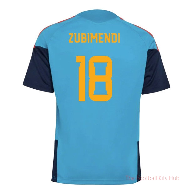 2025-2025 Spain Training Jersey (Bold Aqua) - Kids (Zubimendi 18)