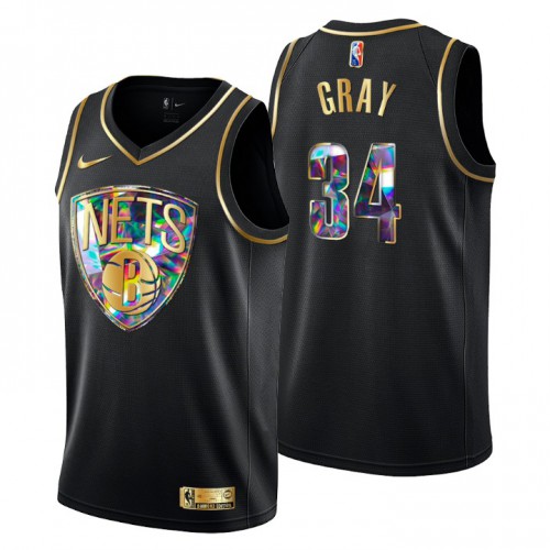 Black Brooklyn Nets #34 Nets Jersey - Mesh Fabric Basketball Jersey