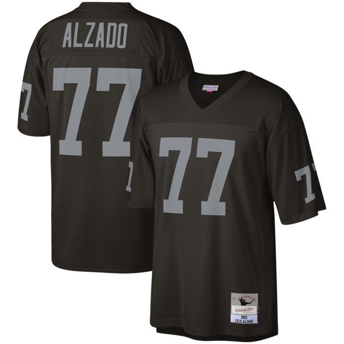 Men's Las Vegas Raiders Lyle Alzado Mitchell & Ness Black ...