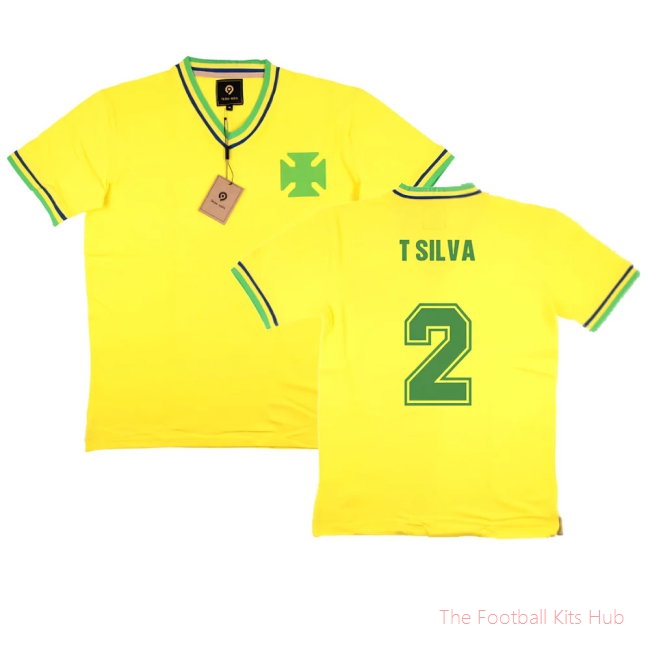 False Nein Brazil Home Football Shirt (T SILVA 2)