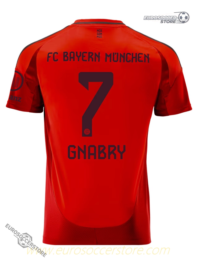 Bayern Munich's Gnabry 7 Home Jersey for the 24-25 Season