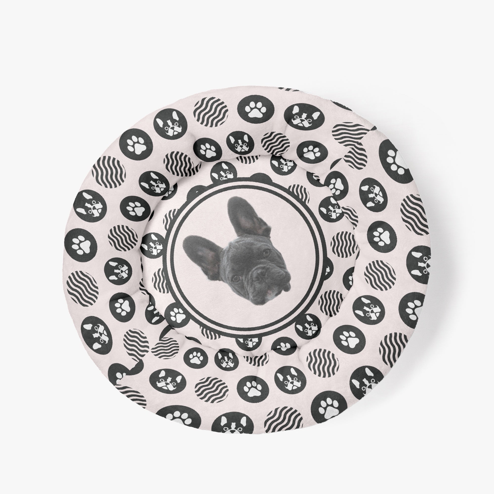 Soft Larry - Custom Cloud-comfort Frenchie Bed | Personalized Anti-an...