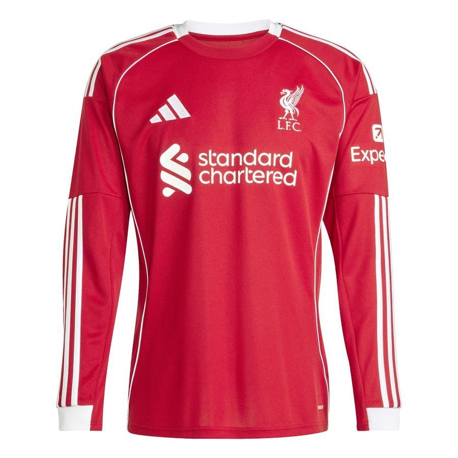 Liverpool Home Shirt 2025/26 Long Sleeves In Multiple Adult Sizes