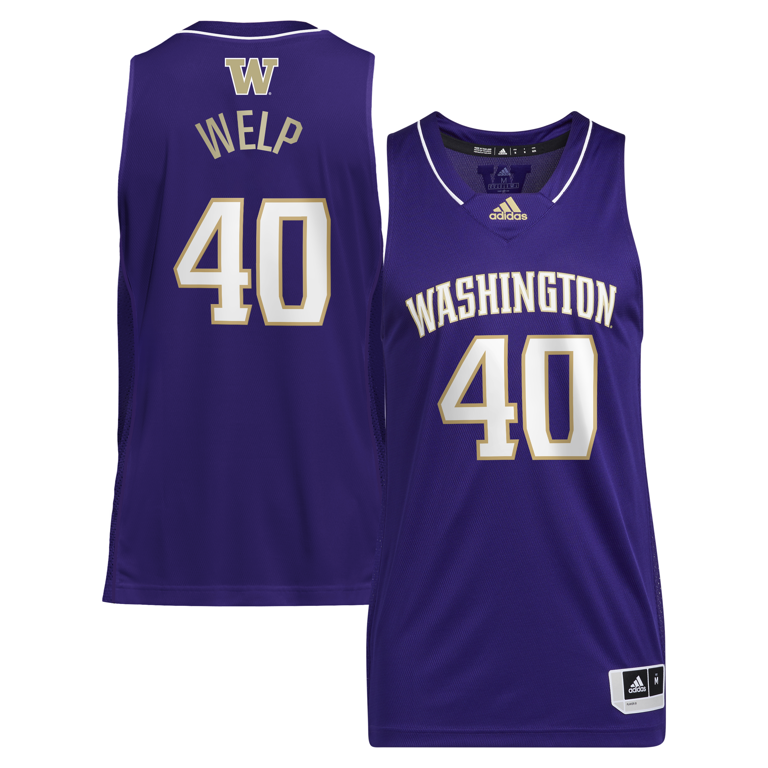 [NJP] Youth Chris Welp Washington Huskies Retired Player Jersey - Purple