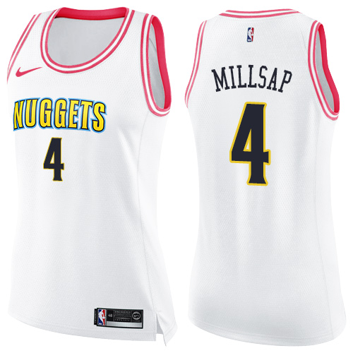 MIL White Nike D. Nuggets #4 NBA Jersey Premium Quality Game Day Wear