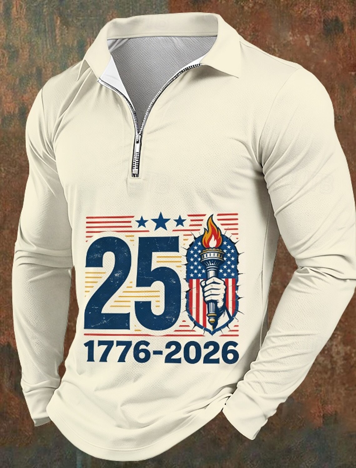 America's 250th Anniversary Men's American US Flag Patriotic Shirt
