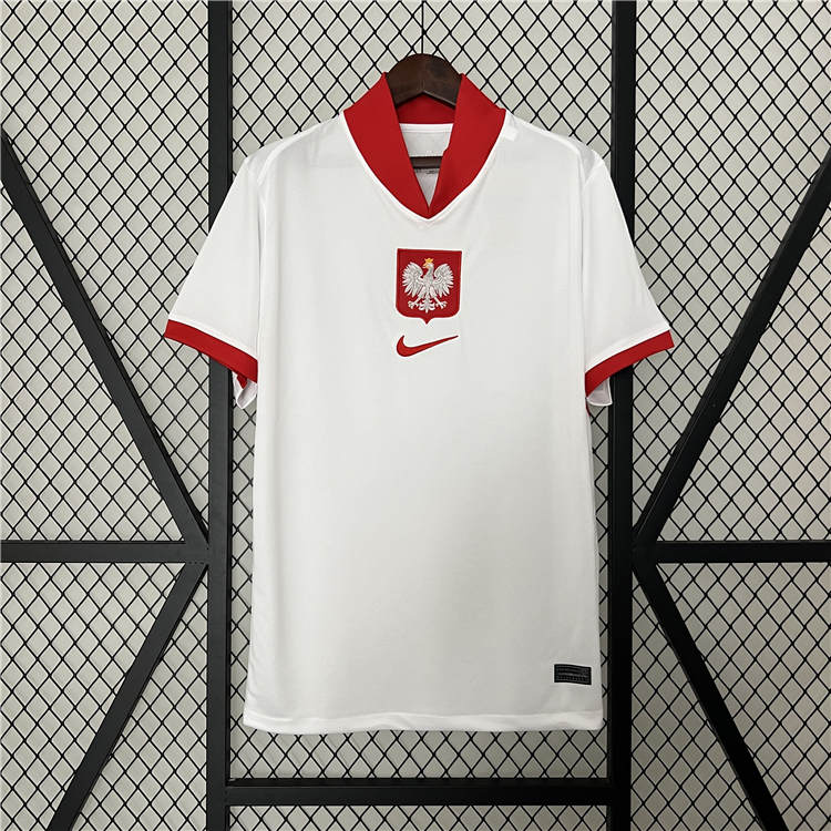 Breathable Poland UEFA Euro 2024 Home Soccer Jersey Football Shirt