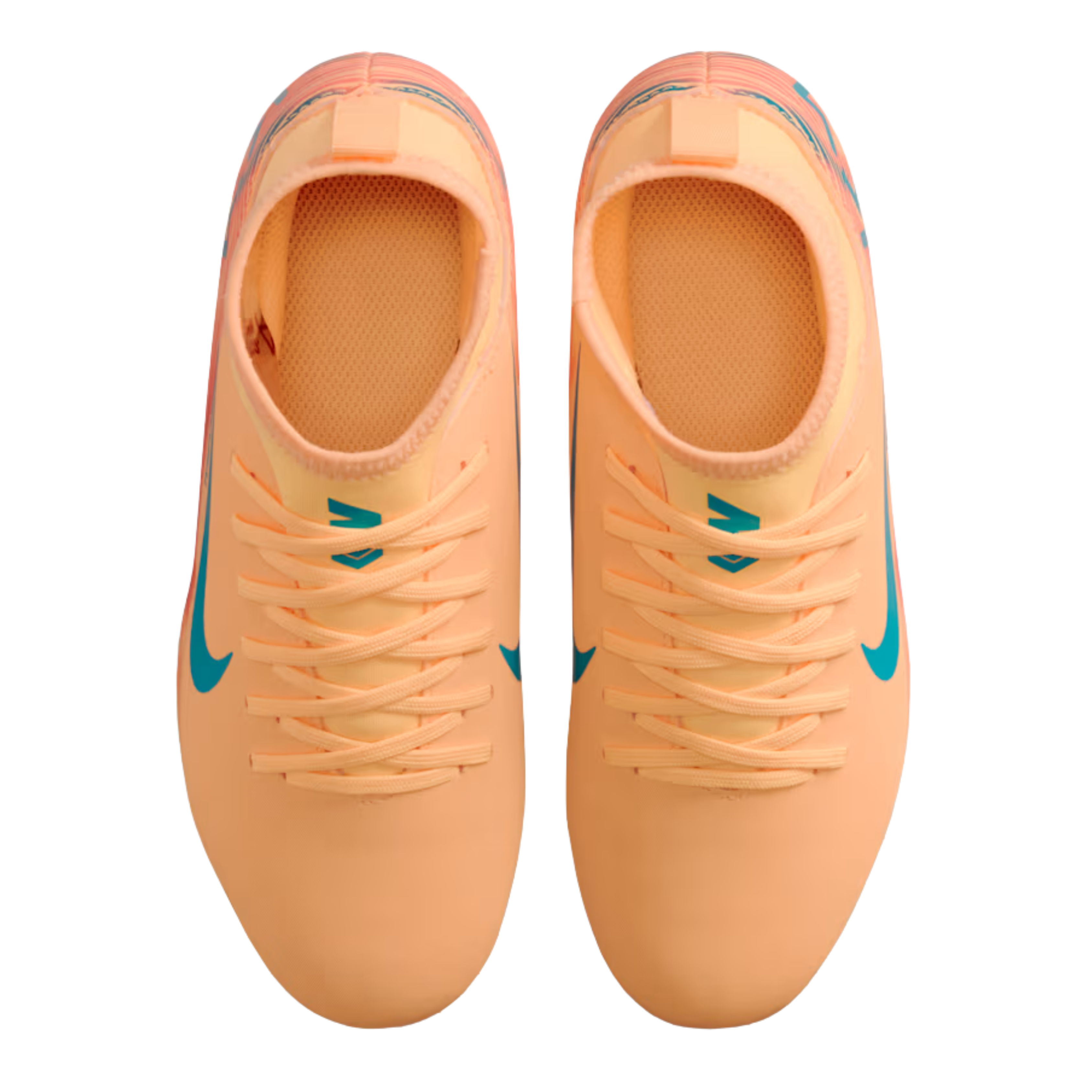 Nike Youth Junior Superfly 10 Club Kylian Mbappé Firm/Multi Ground Soccer Cleats (Melon Tint/Neo Turq/Igloo)