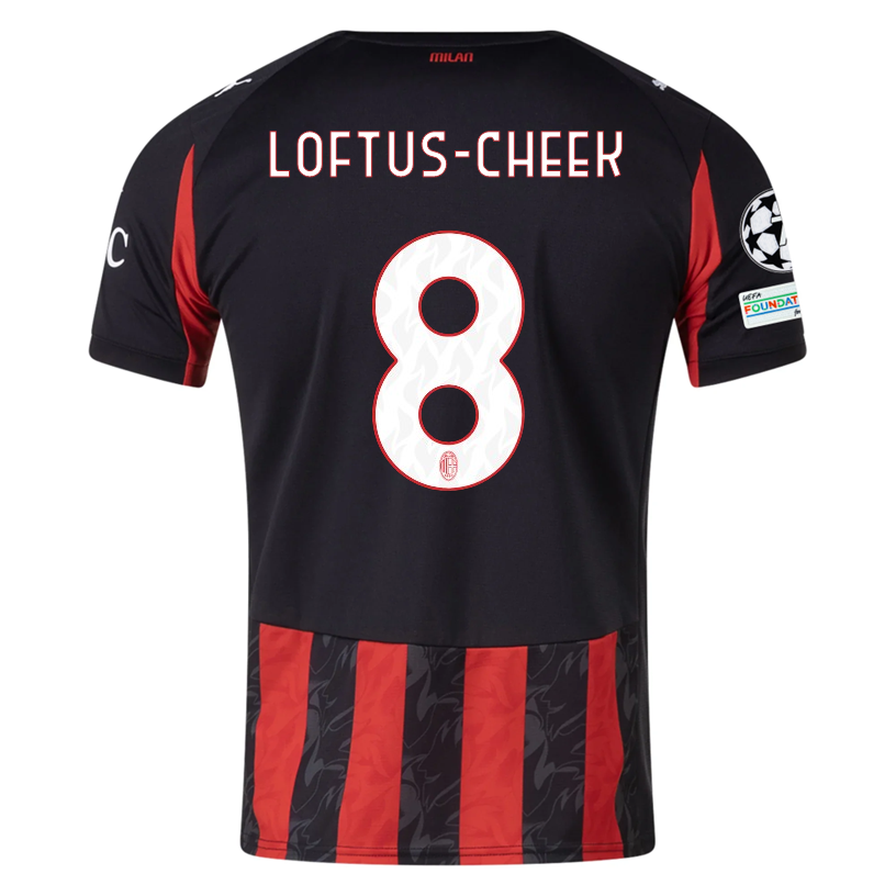 AC Milan Patches 2025-2026 UCL Home Jersey – Authentic Shirt
