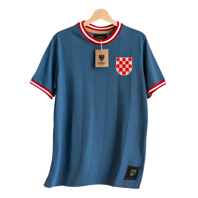 Croatia Kockasti Away Retro Football Shirt