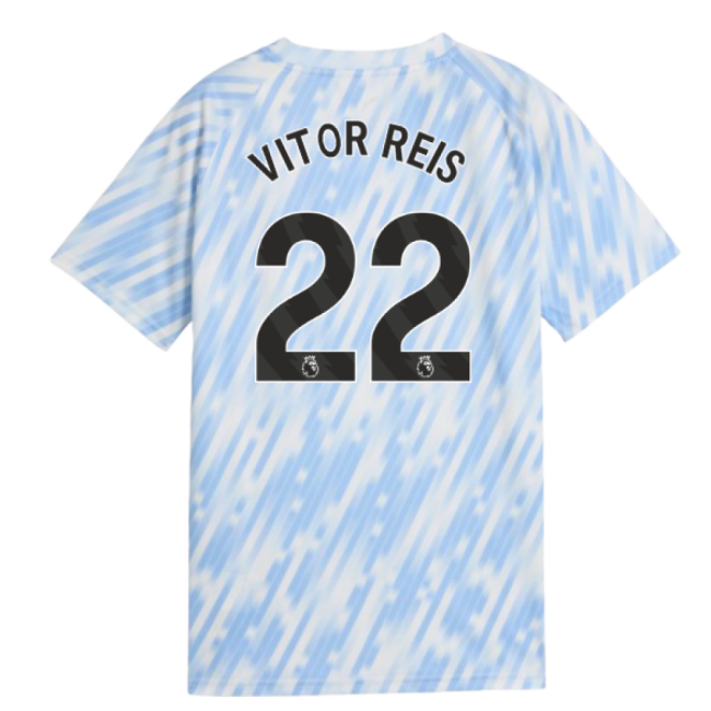 match worn 2025-2026 Man City Warm Up Jersey (Silver Sky) - Kids (V...