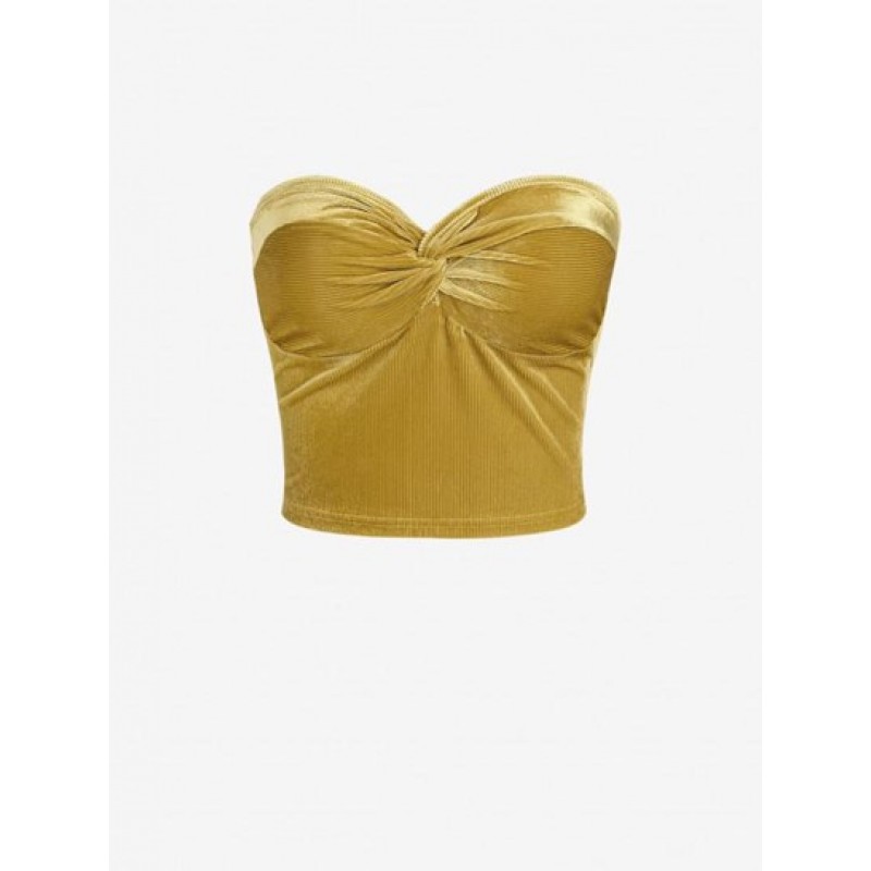 Ribbed Twisted Bandeau Top KT7569