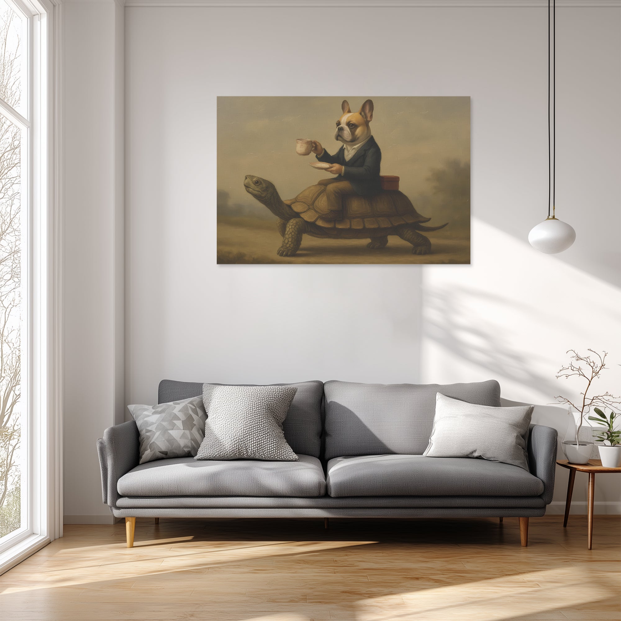 French Bulldog Earnestine Adorable Frenchie Canvas Wall Art Durable Dog Item