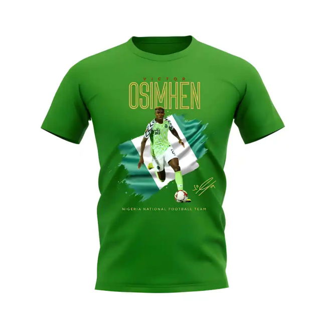 Fan-Favorite Victor Osimhen Nigeria T-Shirt (Green) Aero-Dynamic