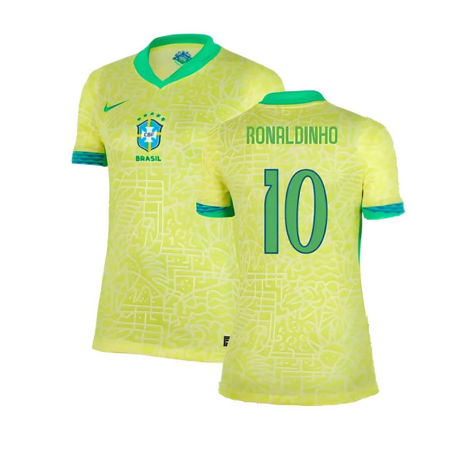 Womens Brazil Soccer Team Exclusive Design Home Rare Jersey
