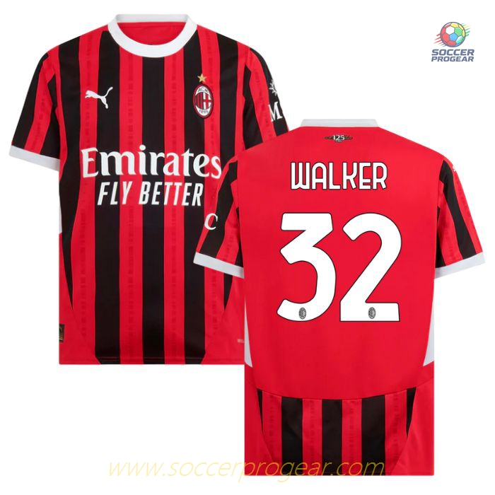 AC Milan Home Football Team Jersey 2024-25 Edition Walker