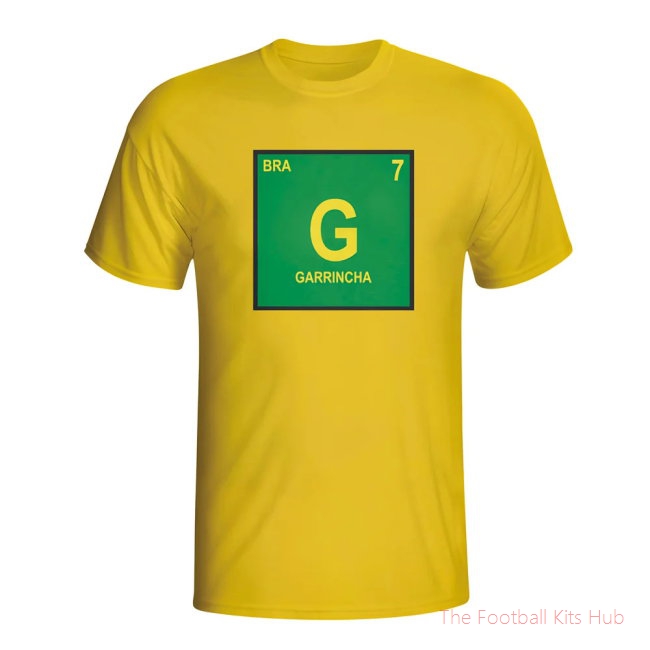 Garrincha Brazil Periodic Table T-shirt (yellow) - Kids