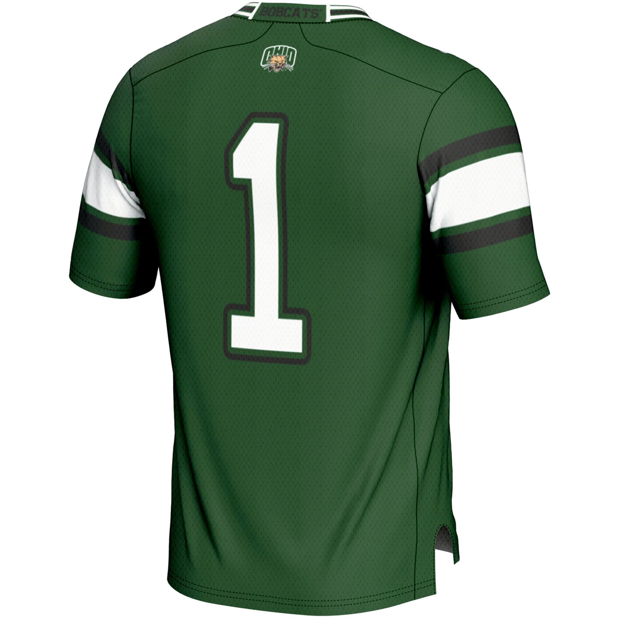 Youth #1 Green Ohio Bobcats Endzone Football Jersey