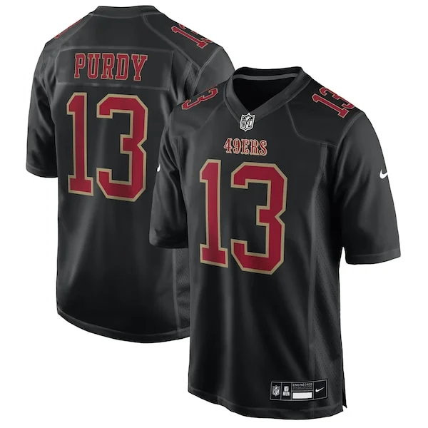 Performance San Francisco 49ers Game Jersey - Premium Black NFL Fan...