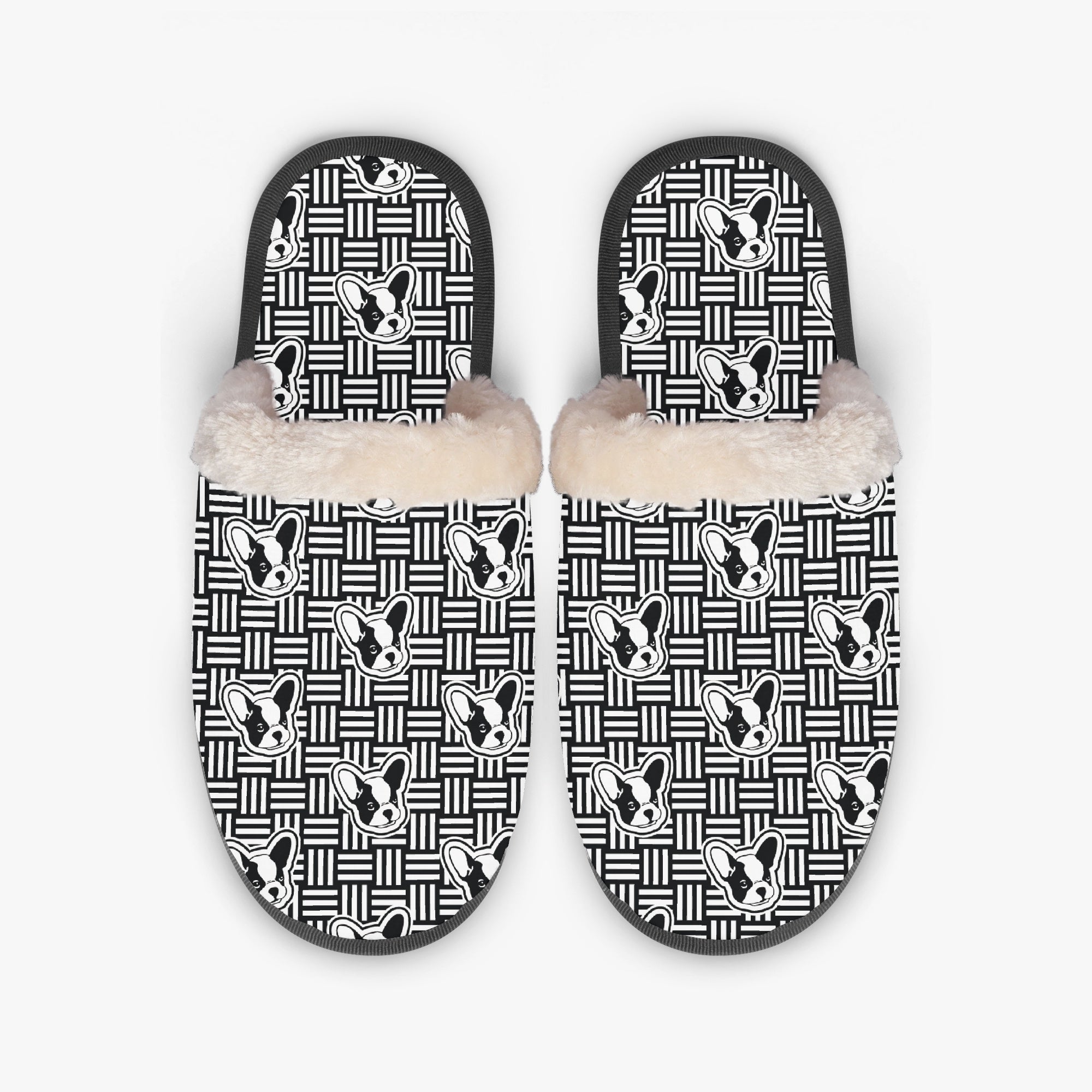 French Bulldog Elton Cozy Winter Slippers Protective Paw Gear