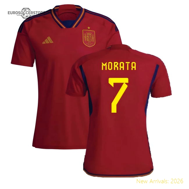 Spain Home Kit 2022-2023 Supporter Jersey For Match Days