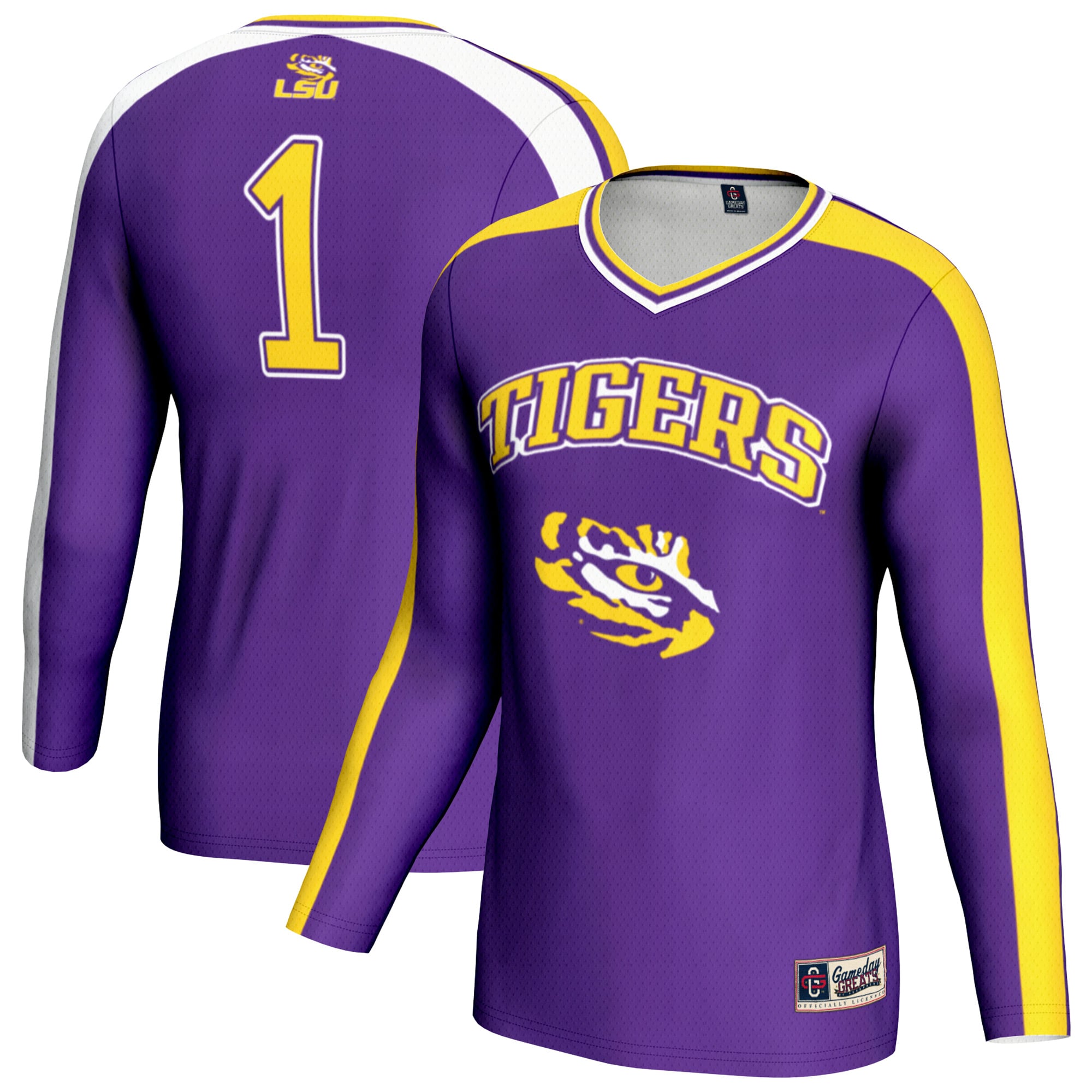 LSU Tigers GameDay Greats Unisex #1 Lightweight Volleyball Fashion Jersey - Purple