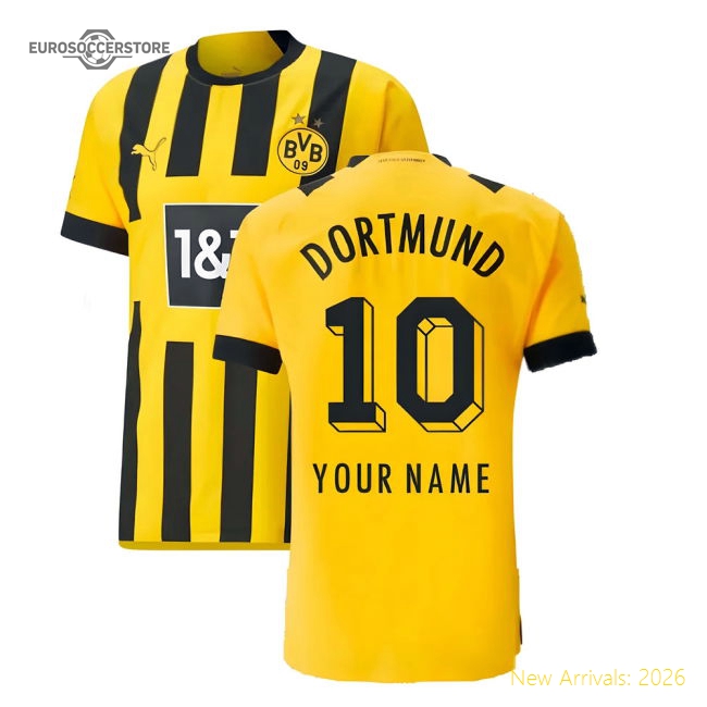2022-2023 Borussia Dortmund Authentic Home Shirt (your Name)