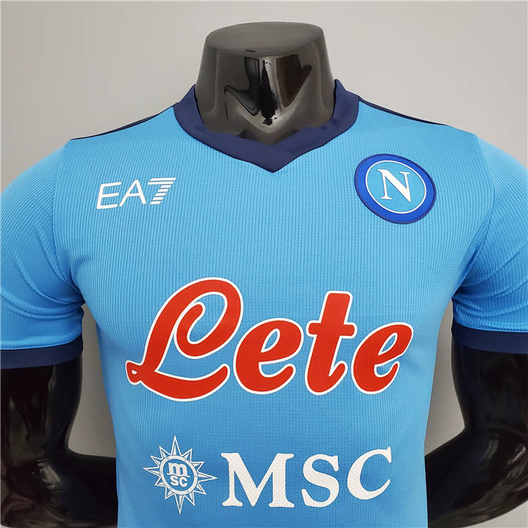Official Napoli 21-22 Home Blue Soccer Jersey Football Shirt Player
