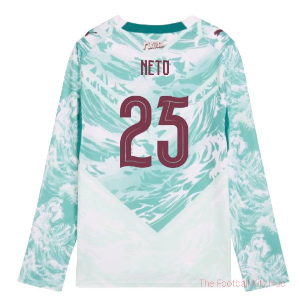 2026-2027 Portugal Long Sleeve Away Shirt (Kids) (Neto 25)