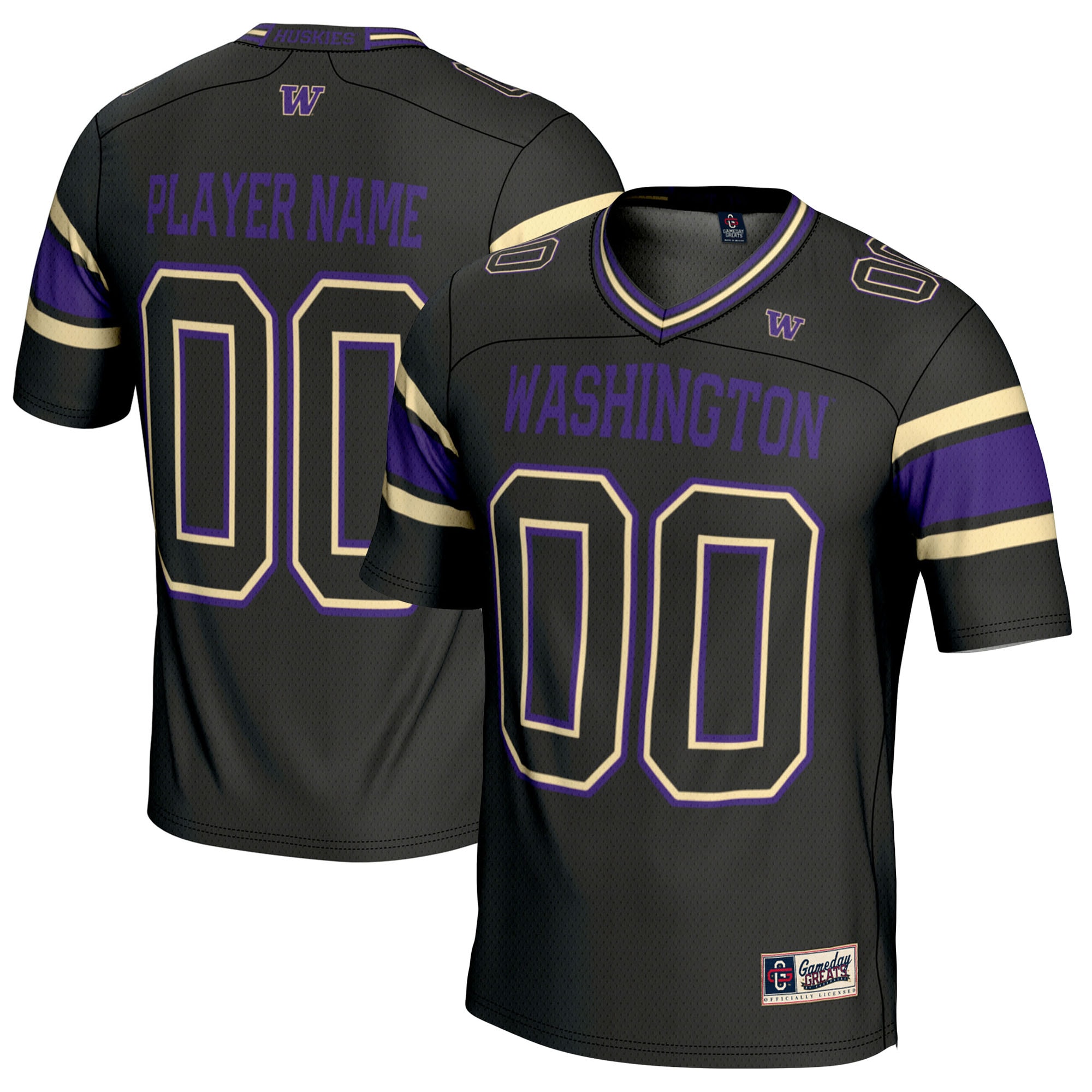 Washington Huskies GameDay Greats NIL Pick-A-Player 2026/2027 Football Jersey - Black