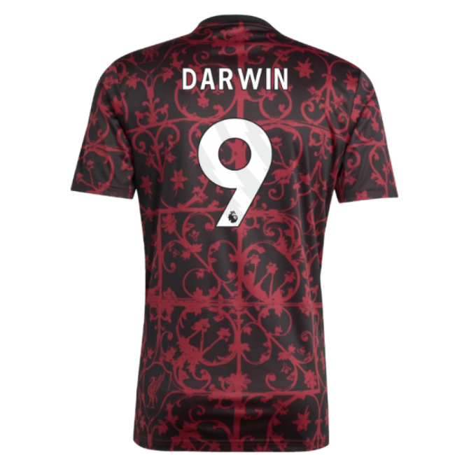 2025-2026 Liverpool Fc Pre-Match Football Top (Black) (Darwin 9)