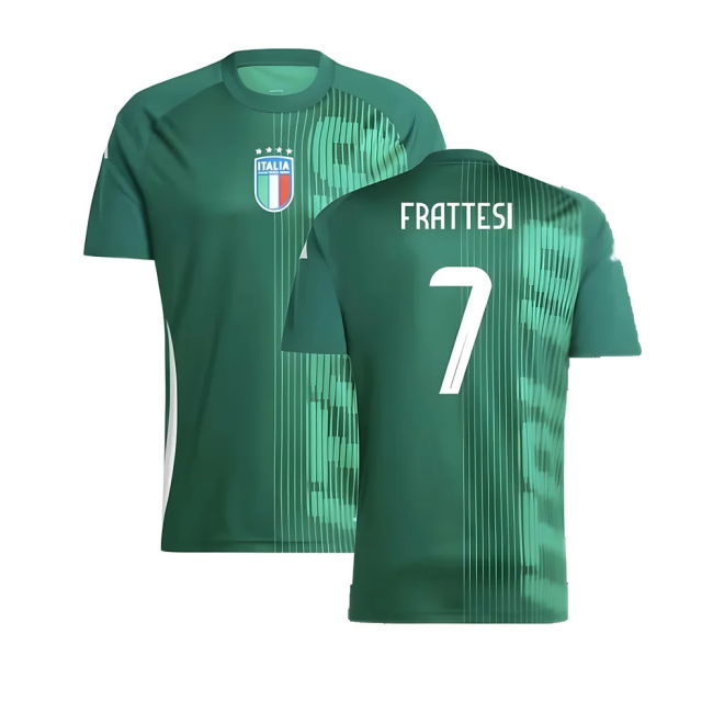 2024-2025 Italy Pre-Match Shirt (Green) (Frattesi 7) Netherlands