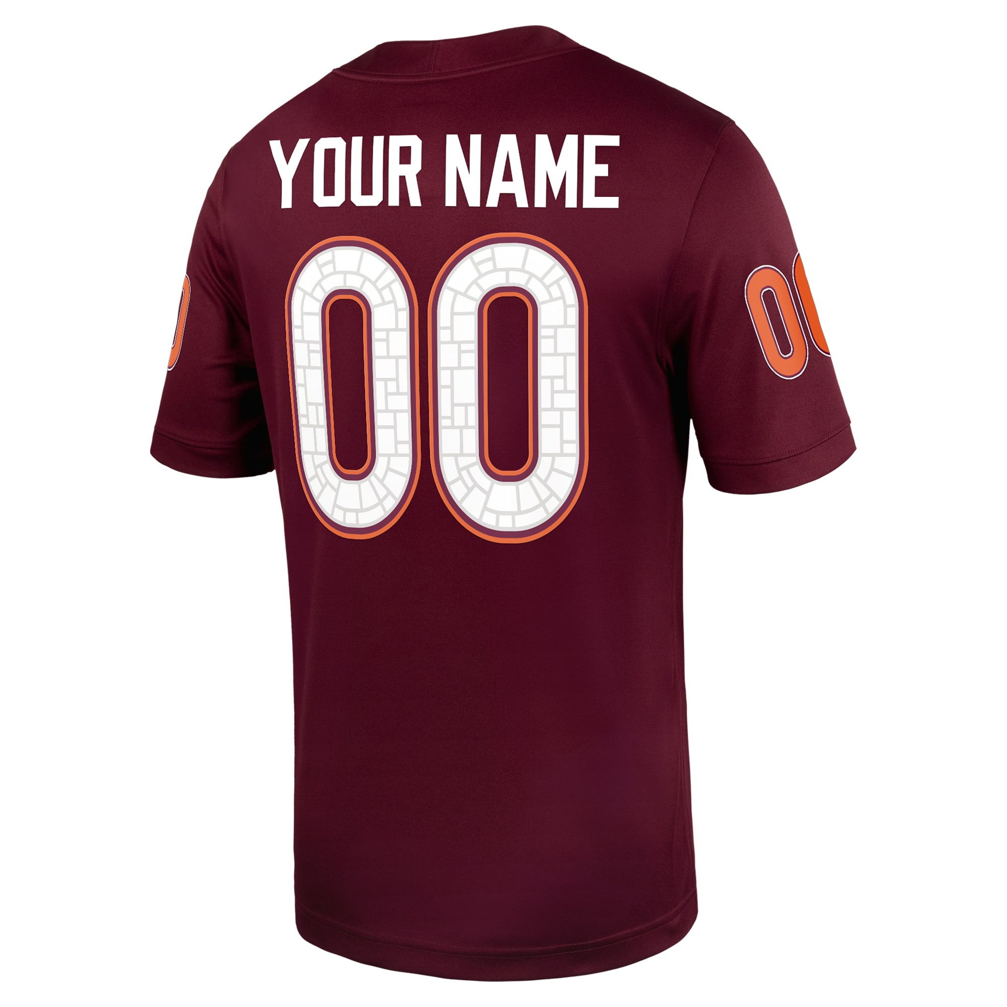 [NJP] Virginia Tech Hokies Custom Football Game Jersey - Maroon