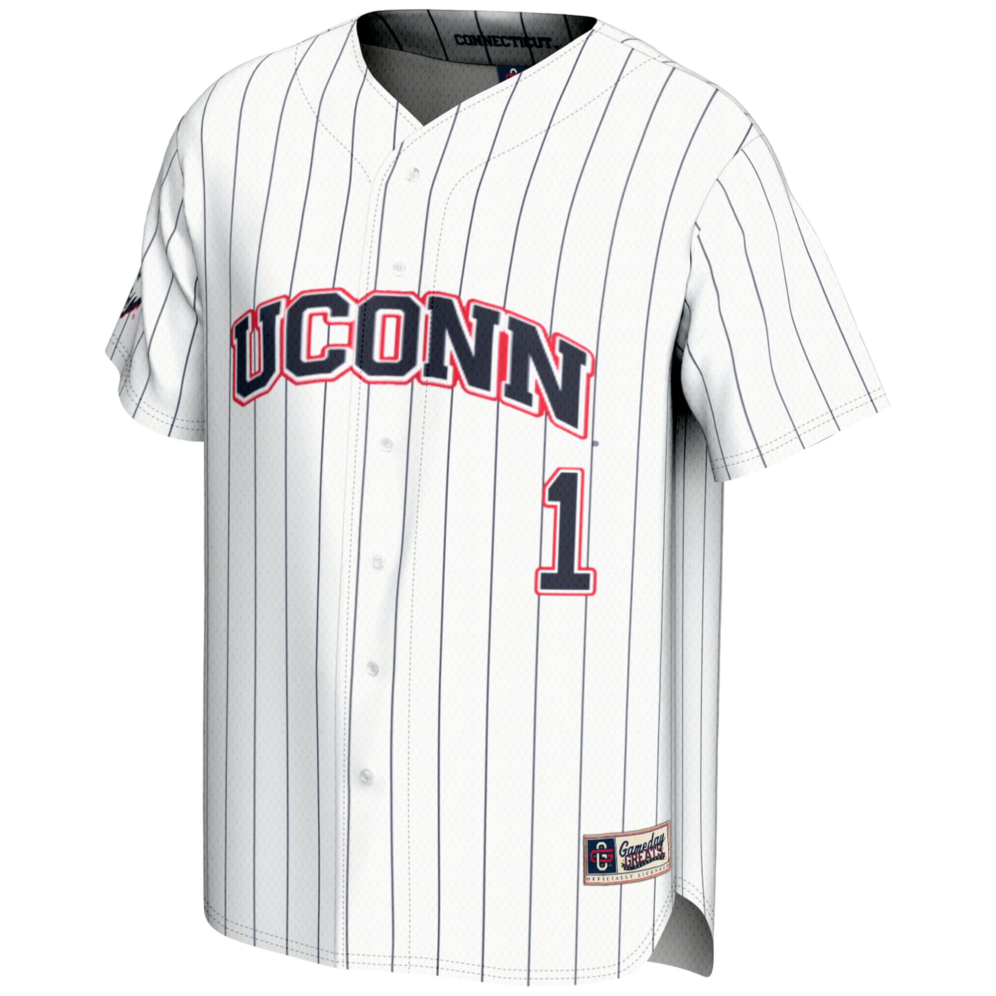 #1 UConn Huskies GameDay Greats Youth Lightweight Baseball Jersey - White