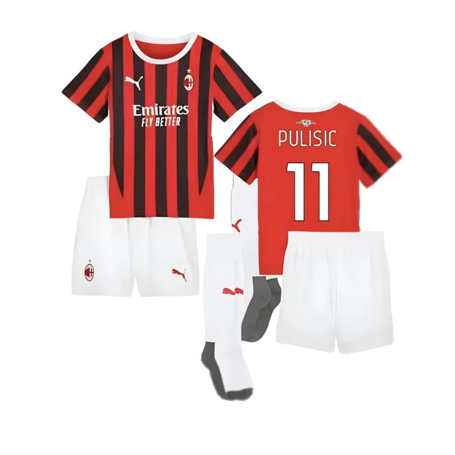 Milan 2024-2025 Home Soccer Jersey (Pulisic 11) | Great Deal