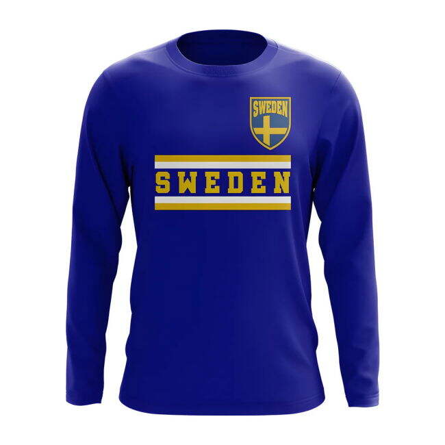 Sweden Core Football Country Long Sleeve T-Shirt (Royal)