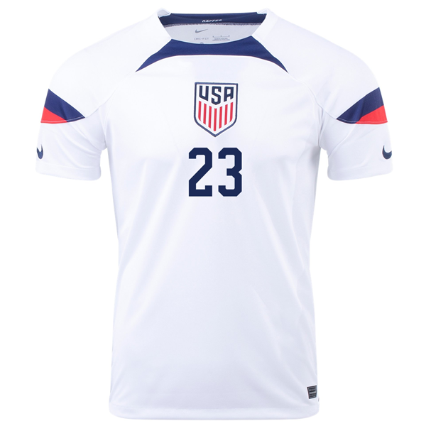 USA 2022-2023 Season Home Soccer Jersey –  Match Day Version S