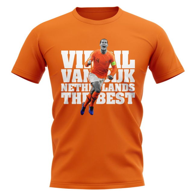 Collector'S-Item Virgil Van Dijk Netherlands Player T-Shirt (Orange)