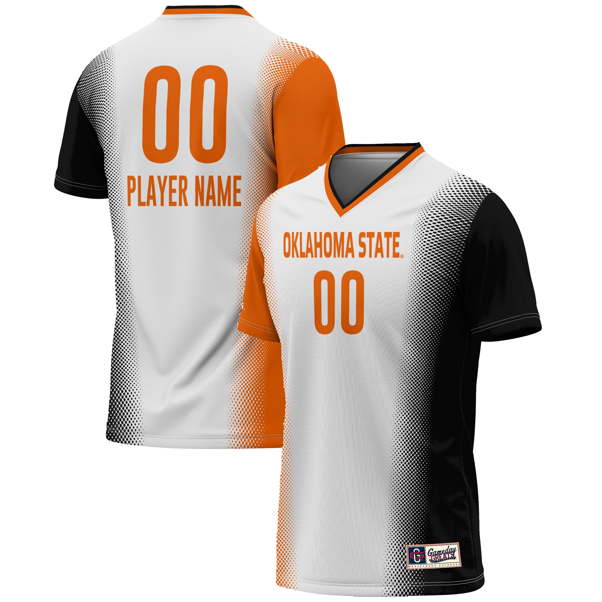 [SJH] Oklahoma State Cowboys GameDay Greats Unisex NIL Pick-A-Player Lightweight Women's Soccer Jersey - White
