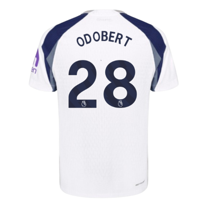 2025-2026 Tottenham Hotspur Authentic Home Kit (Odobert 28)