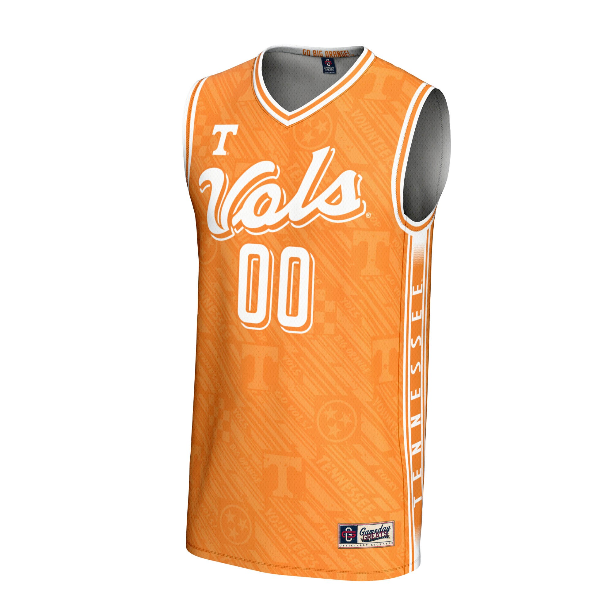 [NJP] Tennessee Volunteers GameDay Greats NIL Pick-A-Player Men's Basketball Highlight Print Lightweight Jersey - Tennessee Orange