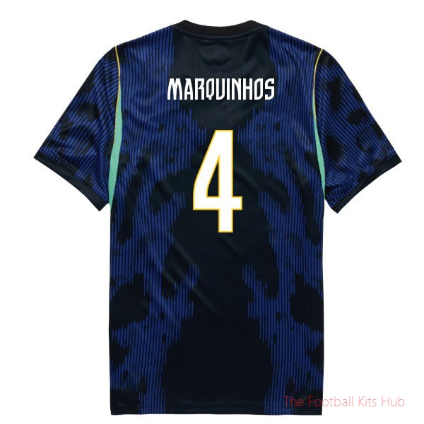 [LK] 2026/27 Brazil Away Shirt (Kids) (Marquinhos 4)